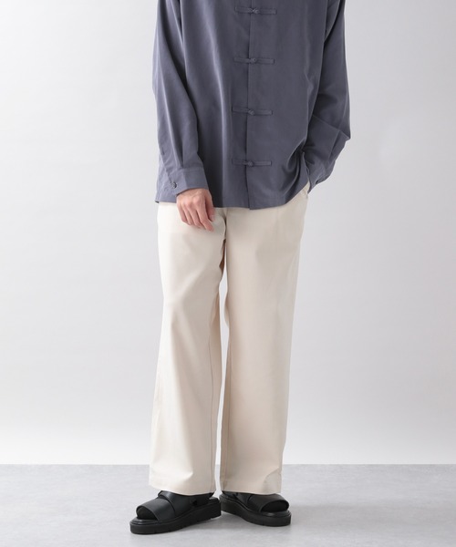 RAGEBLUE（レイジブルー）の「TRストレッチ/タックワイドパンツ/956091（スラックス・メンズ・ブラック/ダークブラウン/ベージュ/パープル/ブルー/グリーン/その他4・SMALL/MEDIUM/LARGE）」の7枚目の写真