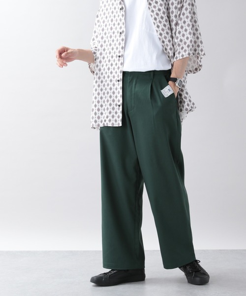 RAGEBLUE（レイジブルー）の「TRストレッチ/タックワイドパンツ/956091（スラックス・メンズ・ブラック/ダークブラウン/ベージュ/パープル/ブルー/グリーン/その他4・SMALL/MEDIUM/LARGE）」の4枚目の写真