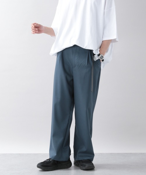 RAGEBLUE（レイジブルー）の「TRストレッチ/タックワイドパンツ/956091（スラックス・メンズ・ブラック/ダークブラウン/ベージュ/パープル/ブルー/グリーン/その他4・SMALL/MEDIUM/LARGE）」の17枚目の写真