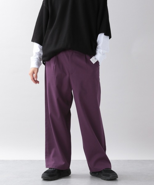 RAGEBLUE（レイジブルー）の「TRストレッチ/タックワイドパンツ/956091（スラックス・メンズ・ブラック/ダークブラウン/ベージュ/パープル/ブルー/グリーン/その他4・SMALL/MEDIUM/LARGE）」の21枚目の写真