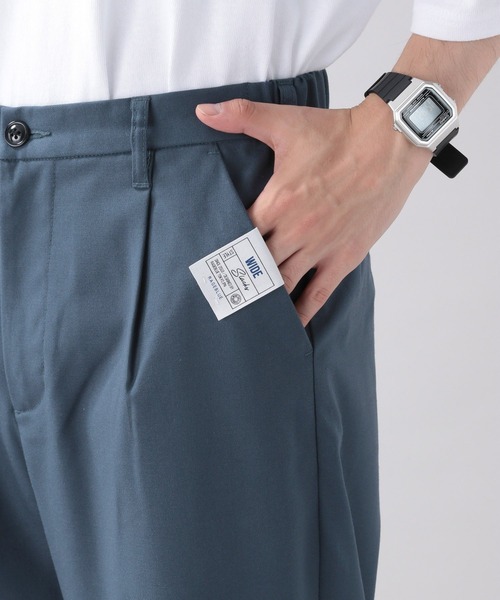 RAGEBLUE（レイジブルー）の「TRストレッチ/タックワイドパンツ/956091（スラックス・メンズ・ブラック/ダークブラウン/ベージュ/パープル/ブルー/グリーン/その他4・SMALL/MEDIUM/LARGE）」の18枚目の写真