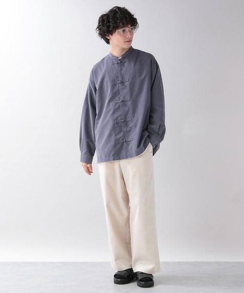 RAGEBLUE（レイジブルー）の「TRストレッチ/タックワイドパンツ/956091（スラックス・メンズ・ブラック/ダークブラウン/ベージュ/パープル/ブルー/グリーン/その他4・SMALL/MEDIUM/LARGE）」の13枚目の写真