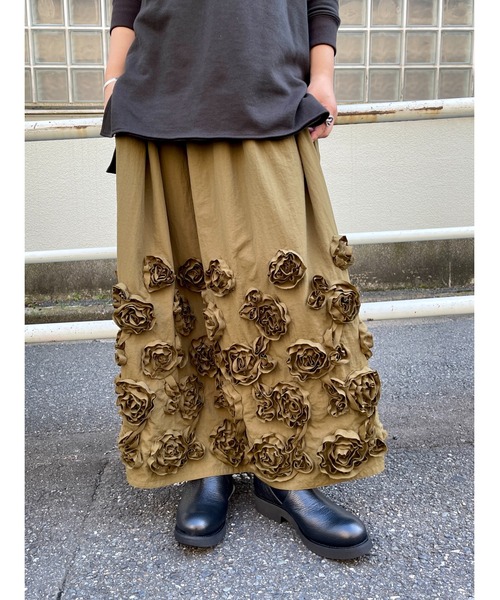 BEARDSLEY（ビアズリー）の「花スカート（スカート・レディース・カーキ・FREE）」の21枚目の写真