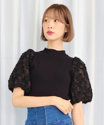 TITTY&CO. | フェザースリーブニットトップス(ニット/セーター)