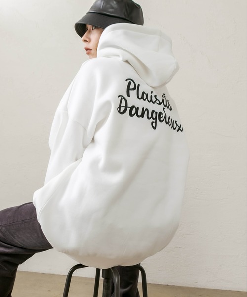 RASVOA（ラスボア）の「ロゴ刺繍ビッグパーカー/スウェットパーカー