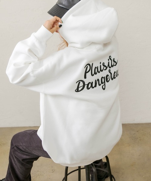 RASVOA（ラスボア）の「ロゴ刺繍ビッグパーカー/スウェットパーカー