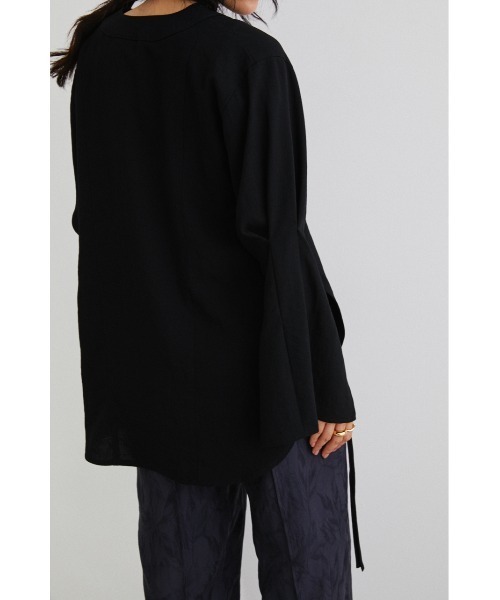 STYLEMIXER（スタイルミキサー）の「カフタンサイドリボントップ（シャツ/ブラウス・レディース・ブラック/ベージュ/レッド・FREE）」の18枚目の写真