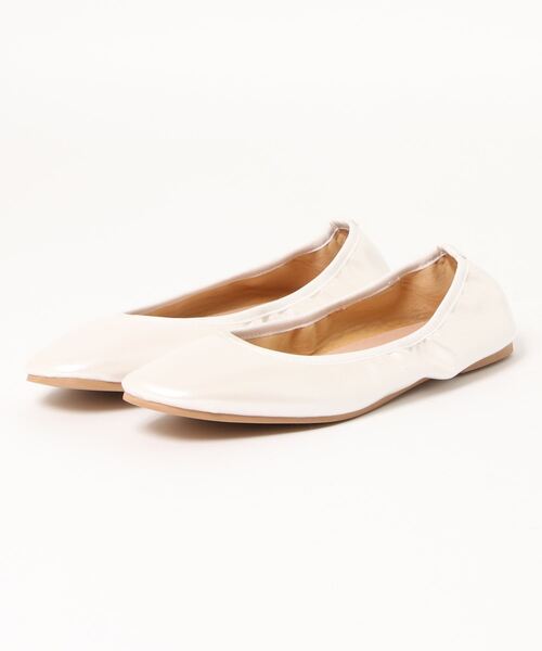 DouDou（ドゥドゥ）の「スクエアトゥフラットシューズAW（パンプス・レディース・ホワイト/シルバー/ブラウン・36/37/38）」の12枚目の写真