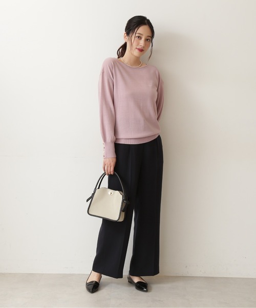 NATURAL BEAUTY BASIC（ナチュラルビューティーベーシック）の「梳毛調ストレートワイドパンツ/0171230912（その他パンツ・レディース・グレー/ブルー系その他6・SMALL/MEDIUM/LARGE/X-SMALL）」の10枚目の写真