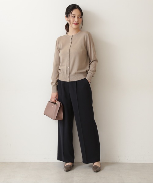 NATURAL BEAUTY BASIC（ナチュラルビューティーベーシック）の「梳毛調ストレートワイドパンツ/0171230912（その他パンツ・レディース・グレー/ブルー系その他6・SMALL/MEDIUM/LARGE/X-SMALL）」の11枚目の写真