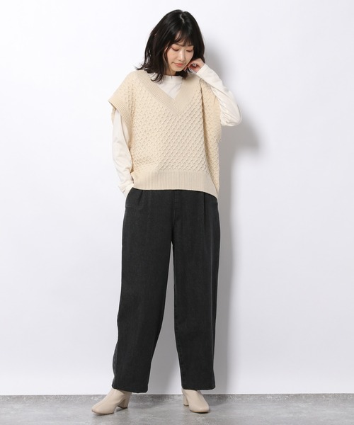 LAKOLE（ラコレ）の「バレルフィットデニムパンツ / 229007（デニムパンツ・レディース・スミクロ/インディゴブルー/ダークインディゴブルー・SMALL/MEDIUM）」の13枚目の写真