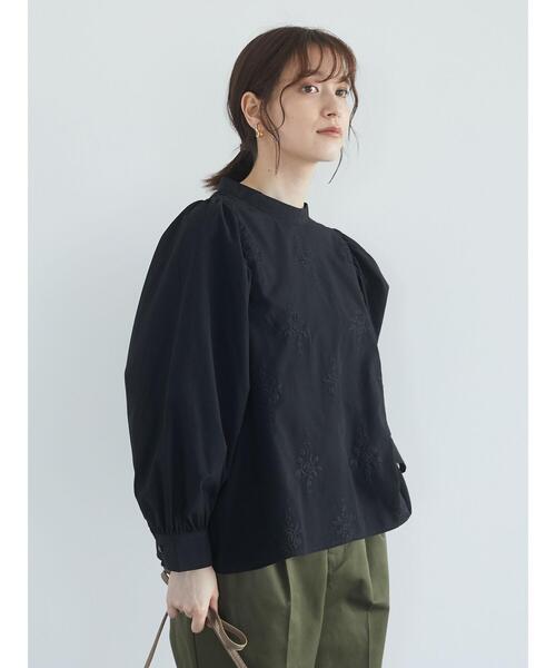 Green　Parks（グリーンパークス）の「・novem9 刺繍×バルーンスリーブブラウス＊（シャツ/ブラウス・レディース・ブラック/ベージュ/オフホワイト・FREE）」の7枚目の写真