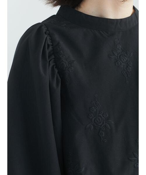 Green　Parks（グリーンパークス）の「・novem9 刺繍×バルーンスリーブブラウス＊（シャツ/ブラウス・レディース・ブラック/ベージュ/オフホワイト・FREE）」の8枚目の写真