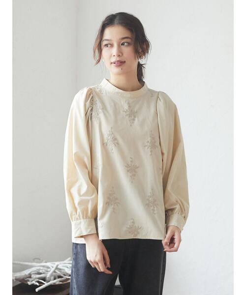 Green　Parks（グリーンパークス）の「・novem9 刺繍×バルーンスリーブブラウス＊（シャツ/ブラウス・レディース・ブラック/ベージュ/オフホワイト・FREE）」の19枚目の写真