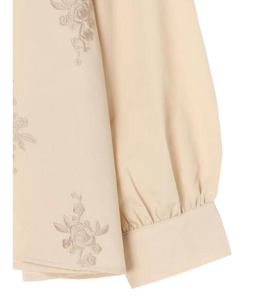 Green　Parks（グリーンパークス）の「・novem9 刺繍×バルーンスリーブブラウス＊（シャツ/ブラウス・レディース・ブラック/ベージュ/オフホワイト・FREE）」の16枚目の写真