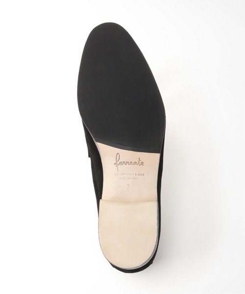 FERRANTE(フェランテ)の「【ferrante / フェランテ】 VIAGGIO NOIR スウェード コインローファー(ローファー・メンズ・ブラック・6/6.5/7/7.5)」の2枚目の写真
