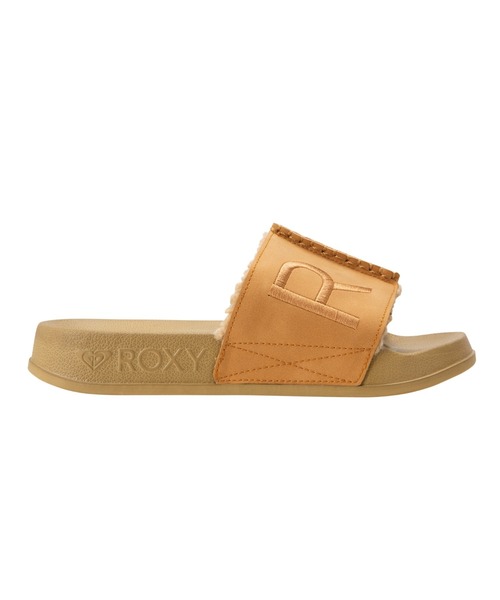 ROXY(ロキシー)の「SLIPPY FLUFFY/ロキシーフェイクスエードスライドサンダル(サンダル・レディース・ベージュ/ブラック・SMALL/LARGE/MEDIUM)」の8枚目の写真