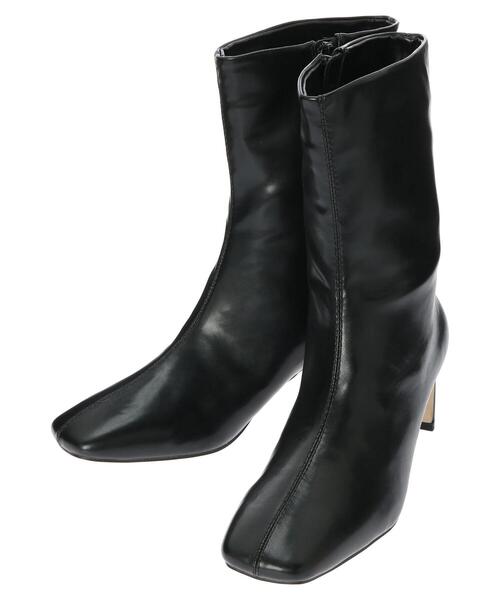 YECCA VECCA（イェッカヴェッカ）の「ミドル丈ブーツ＊（ブーツ・レディース・モカ/ブラック/アイボリー・M/S/L）」の4枚目の写真