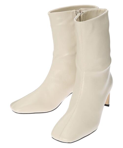 YECCA VECCA（イェッカヴェッカ）の「ミドル丈ブーツ＊（ブーツ・レディース・モカ/ブラック/アイボリー・M/S/L）」の16枚目の写真