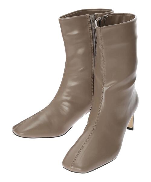 YECCA VECCA（イェッカヴェッカ）の「ミドル丈ブーツ＊（ブーツ・レディース・モカ/ブラック/アイボリー・M/S/L）」の18枚目の写真