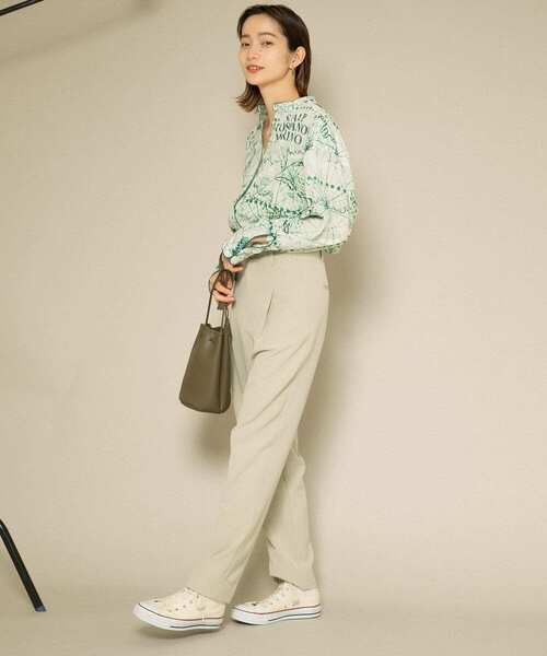 KBF（ケイビーエフ）の「【WEB/一部店舗限定】Stamp print ロングスリーブシャツ（シャツ/ブラウス・レディース・ブルー系その他/グリーン系その他・ONE）」の8枚目の写真