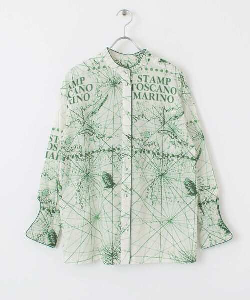 KBF（ケイビーエフ）の「【WEB/一部店舗限定】Stamp print ロングスリーブシャツ（シャツ/ブラウス・レディース・ブルー系その他/グリーン系その他・ONE）」の18枚目の写真