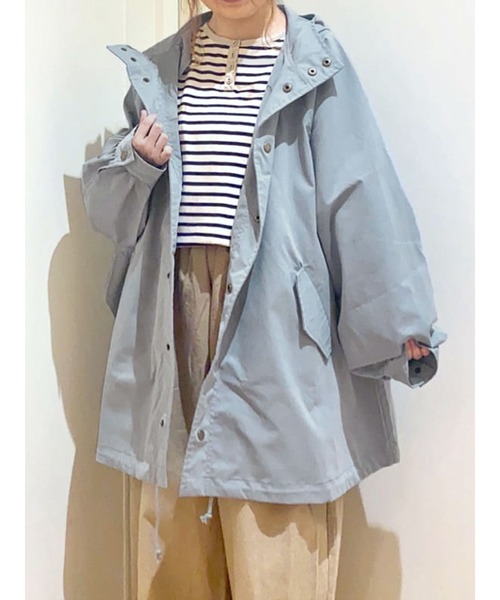 Samansa Mos2（サマンサ モスモス）の「ミドル丈マウンテンパーカー（マウンテンパーカー・レディース・カーキ/ブルー/チャコール/ベージュ/ブラウン・ﾌﾘ-）」の5枚目の写真