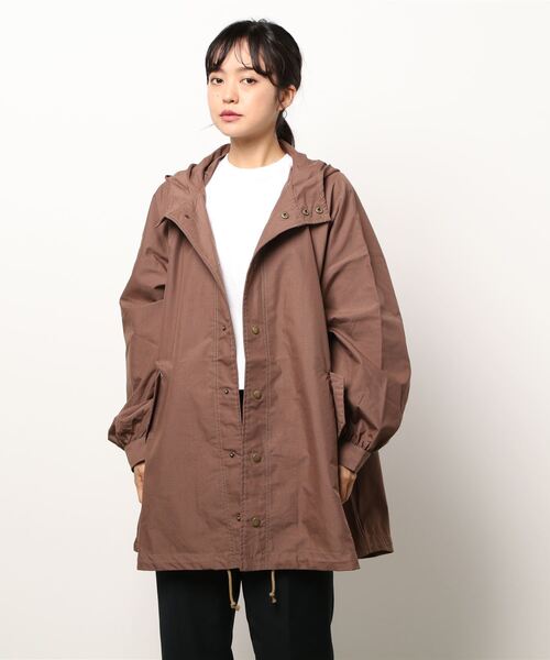 Samansa Mos2（サマンサ モスモス）の「ミドル丈マウンテンパーカー（マウンテンパーカー・レディース・カーキ/ブルー/チャコール/ベージュ/ブラウン・ﾌﾘ-）」の9枚目の写真