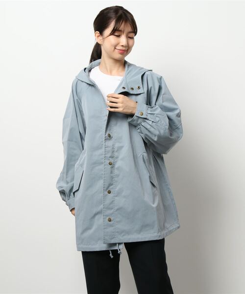 Samansa Mos2（サマンサ モスモス）の「ミドル丈マウンテンパーカー（マウンテンパーカー・レディース・カーキ/ブルー/チャコール/ベージュ/ブラウン・ﾌﾘ-）」の12枚目の写真