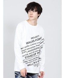 semantic design | セマンティックデザイン/semantic design  スラッシュロゴ クルーネック長袖ゆるTシャツ(Tシャツ/カットソー)