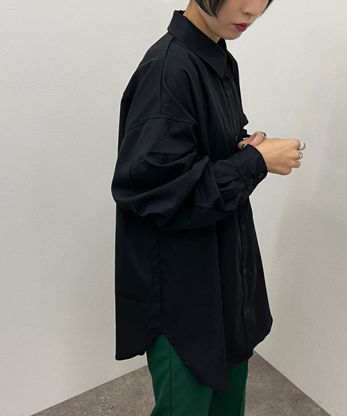 apres jour mignon(アプレジュールミニョン)の「ルーズシャツ 【ZOZOTOWN限定アイテム】【9PO】(シャツ/ブラウス・レディース・ブラック/グリーン/アイボリー・X-LARGE/フリー)」の5枚目の写真