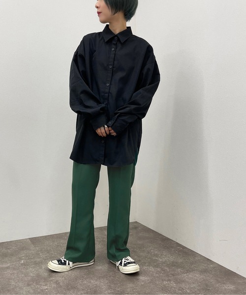 apres jour mignon(アプレジュールミニョン)の「ルーズシャツ 【ZOZOTOWN限定アイテム】【9PO】(シャツ/ブラウス・レディース・ブラック/グリーン/アイボリー・X-LARGE/フリー)」の19枚目の写真