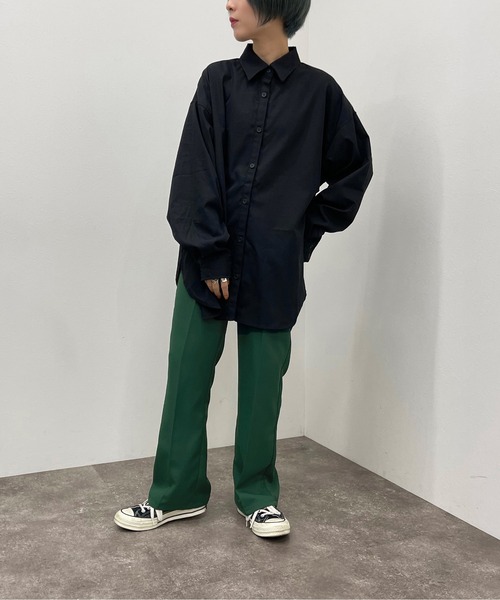 apres jour mignon(アプレジュールミニョン)の「ルーズシャツ 【ZOZOTOWN限定アイテム】【9PO】(シャツ/ブラウス・レディース・ブラック/グリーン/アイボリー・X-LARGE/フリー)」の22枚目の写真