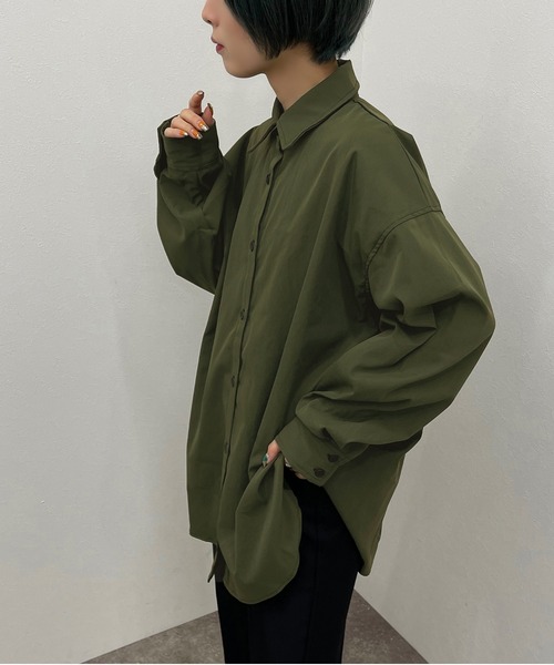 apres jour mignon(アプレジュールミニョン)の「ルーズシャツ 【ZOZOTOWN限定アイテム】【9PO】(シャツ/ブラウス・レディース・ブラック/グリーン/アイボリー・X-LARGE/フリー)」の8枚目の写真