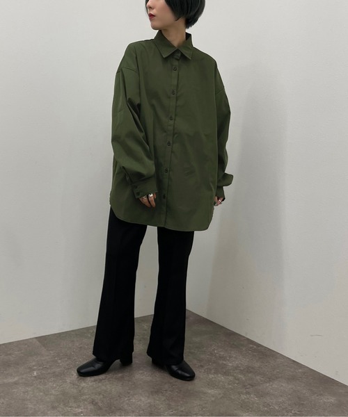 apres jour mignon(アプレジュールミニョン)の「ルーズシャツ 【ZOZOTOWN限定アイテム】【9PO】(シャツ/ブラウス・レディース・ブラック/グリーン/アイボリー・X-LARGE/フリー)」の15枚目の写真