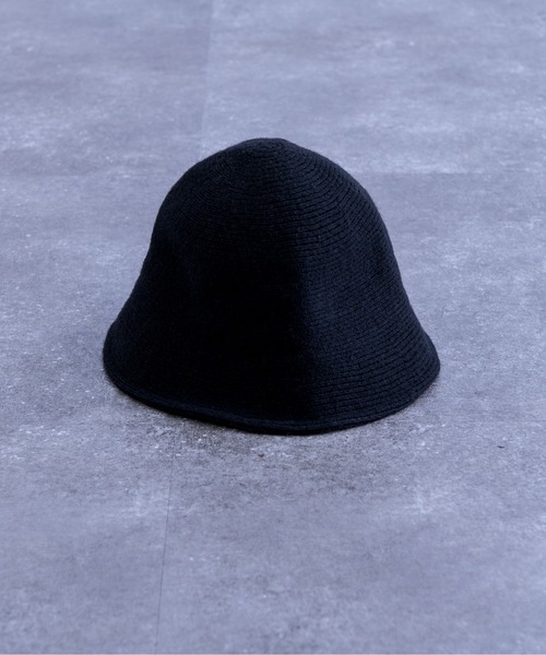 Ellno Loset(エルノロゼット)の「ニットバケットハット(ハット・レディース・ブラック・FREE)」の2枚目の写真