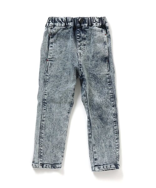 BREEZE（ブリーズ）の「ケミカルウォッシュデニムパンツ 9分丈（デニムパンツ・キッズ・ブルー/ブラック・100/130/90/120/150/140/110）」の6枚目の写真