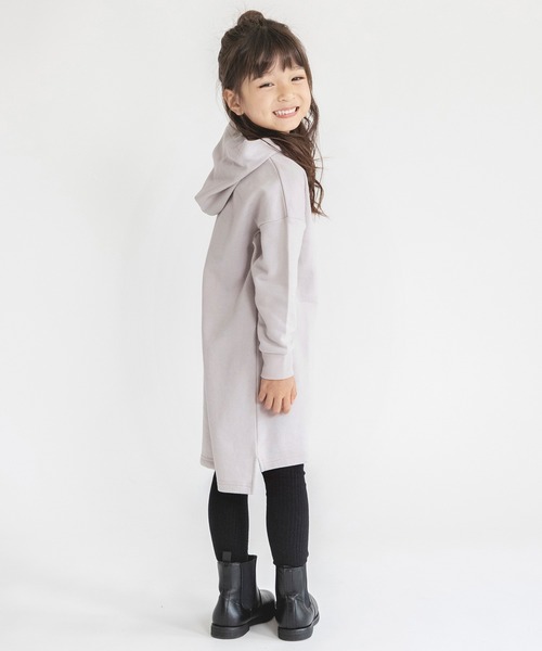 BRANSHES（ブランシェス）の「【WEB限定】パーカーワンピース（ワンピース・キッズ・ラベンダー/キャメル/ライトベージュ・100/110/120/130/140/150）」の7枚目の写真
