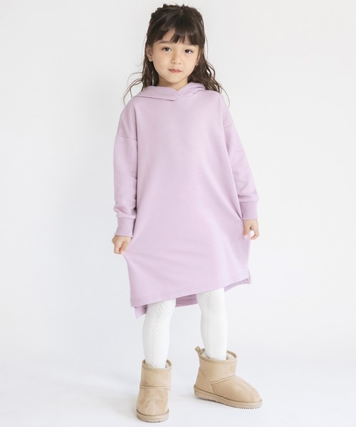 BRANSHES（ブランシェス）の「【WEB限定】パーカーワンピース（ワンピース・キッズ・ラベンダー/キャメル/ライトベージュ・100/110/120/130/140/150）」の12枚目の写真