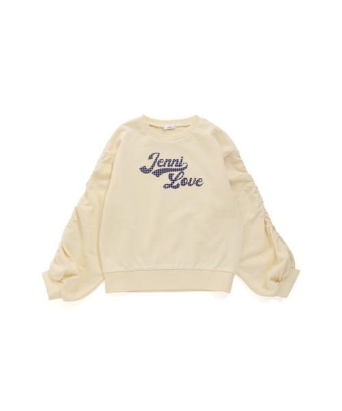 JENNI love（ジェニィラブ）の「袖ボリュームトレーナー（スウェット・キッズ・ブラック/ラベンダー/オフホワイト・150cm/130cm/140cm/160cm）」の2枚目の写真