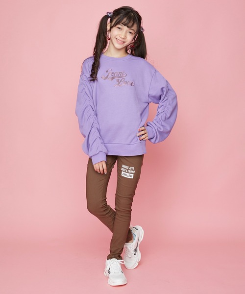 JENNI love（ジェニィラブ）の「袖ボリュームトレーナー（スウェット・キッズ・ブラック/ラベンダー/オフホワイト・150cm/130cm/140cm/160cm）」の7枚目の写真