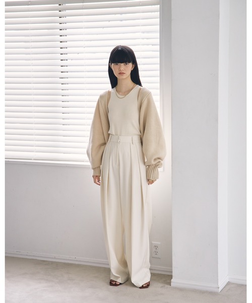 TODAYFUL（トゥデイフル）の「ハイゲージニットタンクトップ（タンクトップ・レディース・ブラック/オリーブ/オレンジ/キャメル/キナリ/ブルー系その他・FREE）」の8枚目の写真