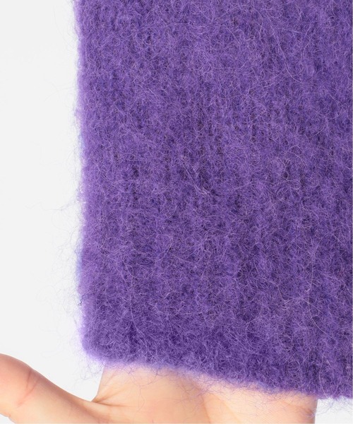 journal standard L'essage（ジャーナルスタンダードレサージュ）の「モヘヤ.アルパカ混クルーネックプルオーバー◆（ニット/セーター・レディース・パープル/キャメル/ピンク・FREE）」の7枚目の写真