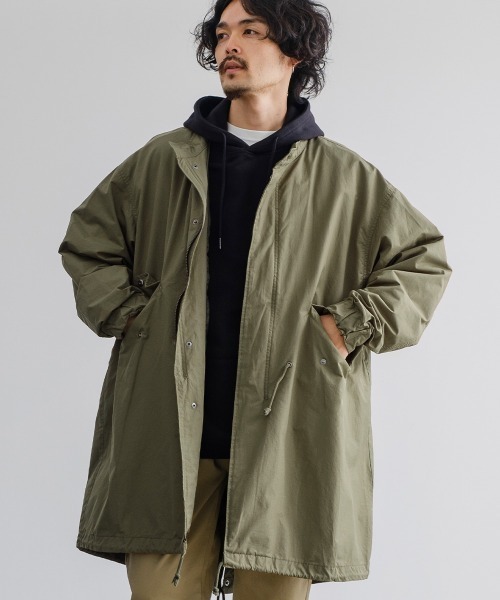 improves（インプローブス）の「スタンドカラー ワイドシルエット M-65タイプ モッズコート（モッズコート・レディース・ブラック/オリーブ/グレイッシュベージュ・MEDIUM/LARGE）」の3枚目の写真