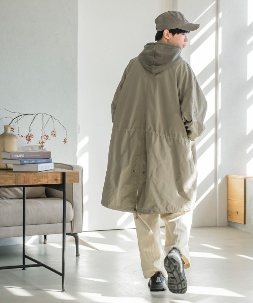 improves（インプローブス）の「スタンドカラー ワイドシルエット M-65タイプ モッズコート（モッズコート・レディース・ブラック/オリーブ/グレイッシュベージュ・MEDIUM/LARGE）」の5枚目の写真