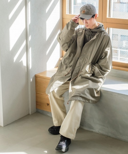 improves（インプローブス）の「スタンドカラー ワイドシルエット M-65タイプ モッズコート（モッズコート・レディース・ブラック/オリーブ/グレイッシュベージュ・MEDIUM/LARGE）」の13枚目の写真