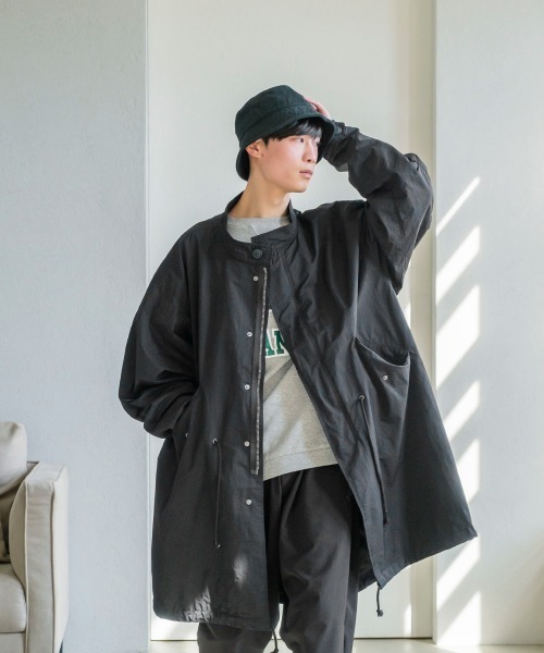 improves（インプローブス）の「スタンドカラー ワイドシルエット M-65タイプ モッズコート（モッズコート・レディース・ブラック/オリーブ/グレイッシュベージュ・MEDIUM/LARGE）」の16枚目の写真