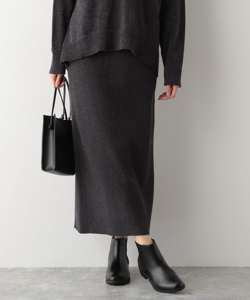 GLOBAL WORK（グローバルワーク）の「ベロアタッチニットセット/236151（スカート・レディース・キャメル/チャコールグレー/ブルー系その他6・FREE）」の8枚目の写真