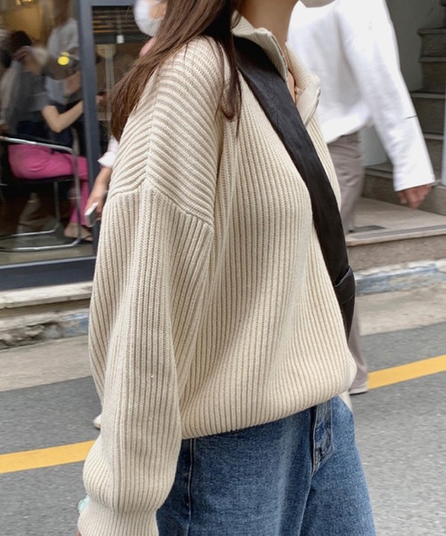 Girly Doll（ガーリードール）の「ハーフジップアップニットトップス