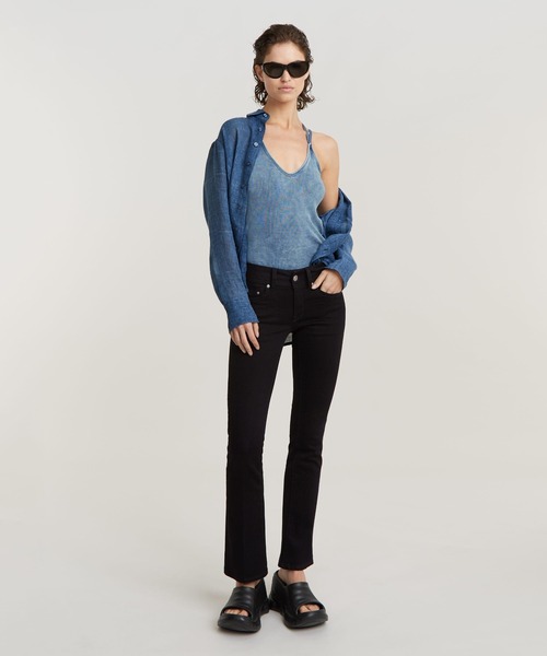 G-STAR(ジースター)の「MIDGE BOOTCUT JEANS/ブーツカットデニムパンツ/フレアジーンズ/L28/L30(デニムパンツ・レディース・ブラック・25inch/24inch/25/28/24/28/28/28/27/28/23/28/26inch/23inch/26/28/27inch/28inch)」の5枚目の写真